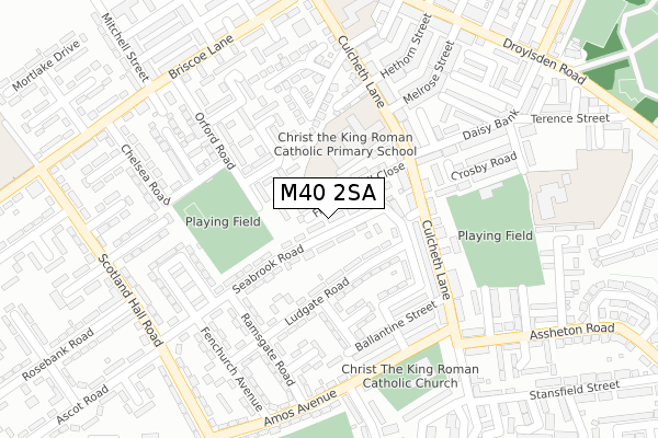 M40 2SA map - large scale - OS Open Zoomstack (Ordnance Survey)