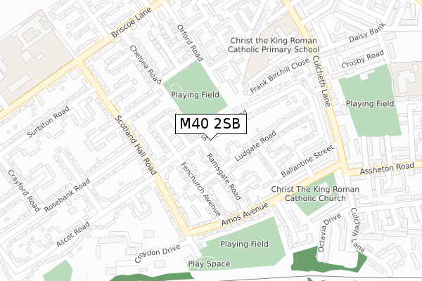 M40 2SB map - large scale - OS Open Zoomstack (Ordnance Survey)