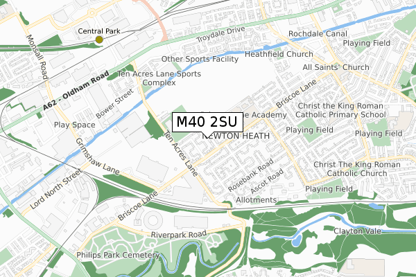 M40 2SU map - small scale - OS Open Zoomstack (Ordnance Survey)