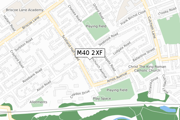 M40 2XF map - large scale - OS Open Zoomstack (Ordnance Survey)