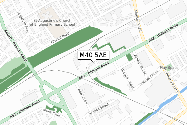 M40 5AE map - large scale - OS Open Zoomstack (Ordnance Survey)