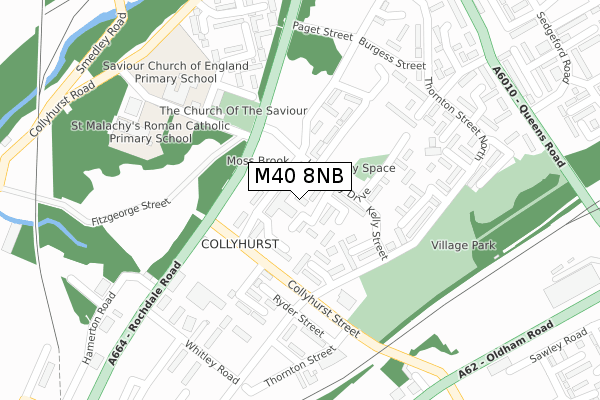 M40 8NB map - large scale - OS Open Zoomstack (Ordnance Survey)