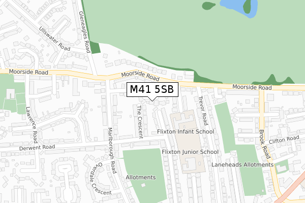 M41 5SB map - large scale - OS Open Zoomstack (Ordnance Survey)