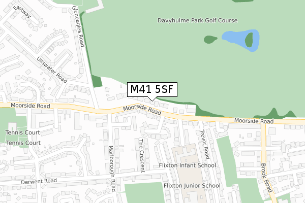 M41 5SF map - large scale - OS Open Zoomstack (Ordnance Survey)