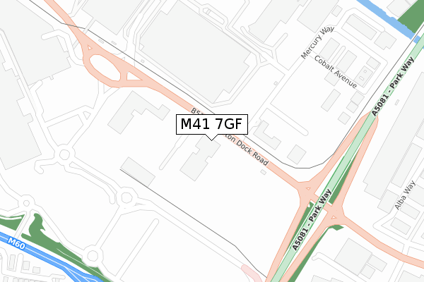 M41 7GF map - large scale - OS Open Zoomstack (Ordnance Survey)