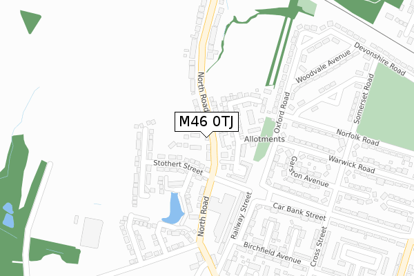 M46 0TJ map - large scale - OS Open Zoomstack (Ordnance Survey)