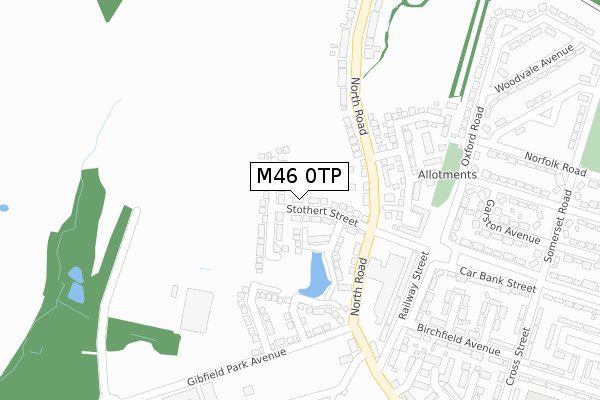 M46 0TP map - large scale - OS Open Zoomstack (Ordnance Survey)