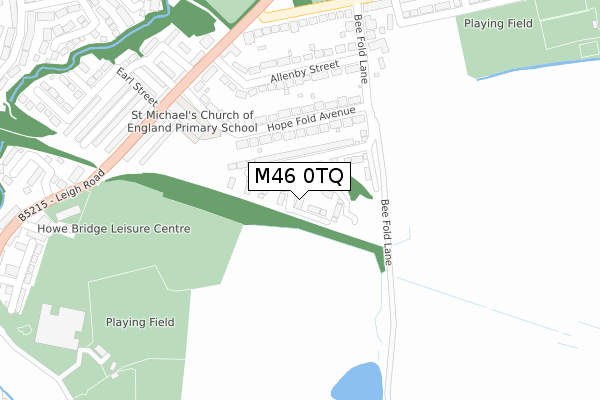 M46 0TQ map - large scale - OS Open Zoomstack (Ordnance Survey)