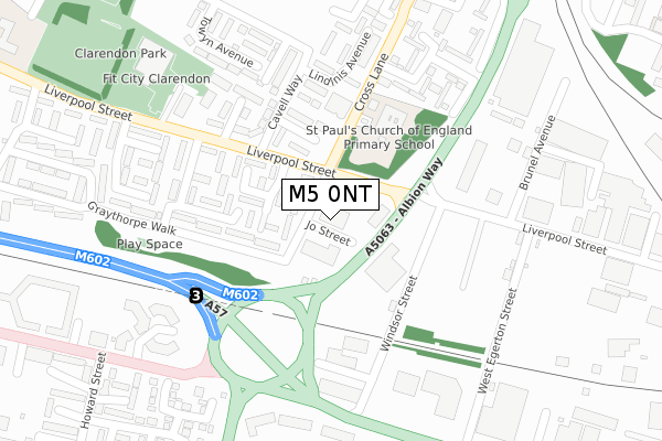 M5 0NT map - large scale - OS Open Zoomstack (Ordnance Survey)