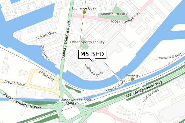 M5 3ED map - large scale - OS Open Zoomstack (Ordnance Survey)