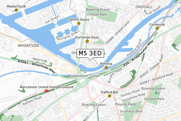 M5 3ED map - small scale - OS Open Zoomstack (Ordnance Survey)