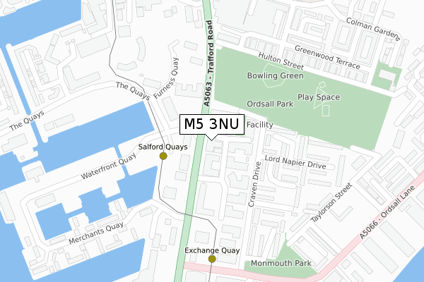 M5 3NU map - large scale - OS Open Zoomstack (Ordnance Survey)