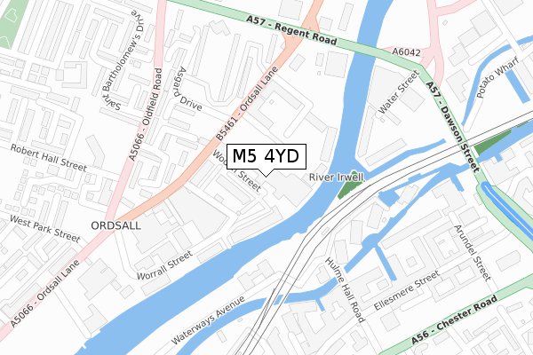 M5 4YD map - large scale - OS Open Zoomstack (Ordnance Survey)