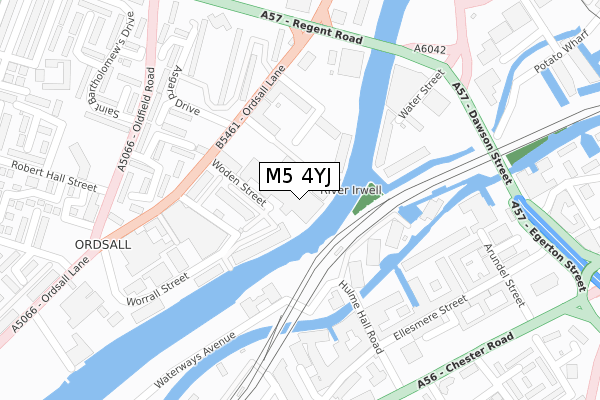 M5 4YJ map - large scale - OS Open Zoomstack (Ordnance Survey)