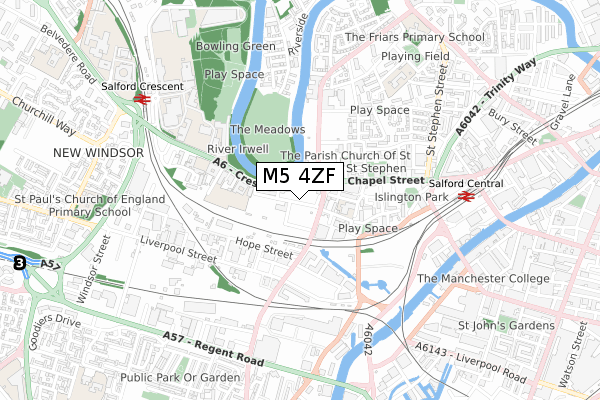 M5 4ZF map - small scale - OS Open Zoomstack (Ordnance Survey)