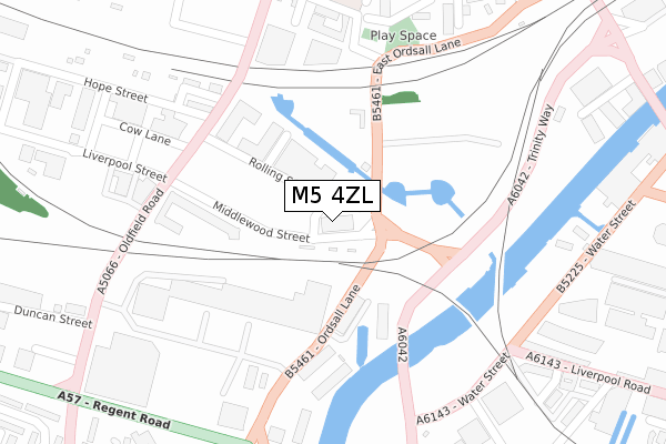 M5 4ZL map - large scale - OS Open Zoomstack (Ordnance Survey)