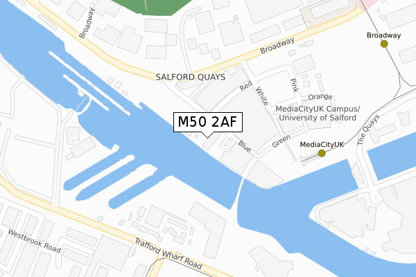 M50 2AF map - large scale - OS Open Zoomstack (Ordnance Survey)