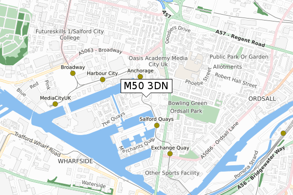 M50 3DN map - small scale - OS Open Zoomstack (Ordnance Survey)