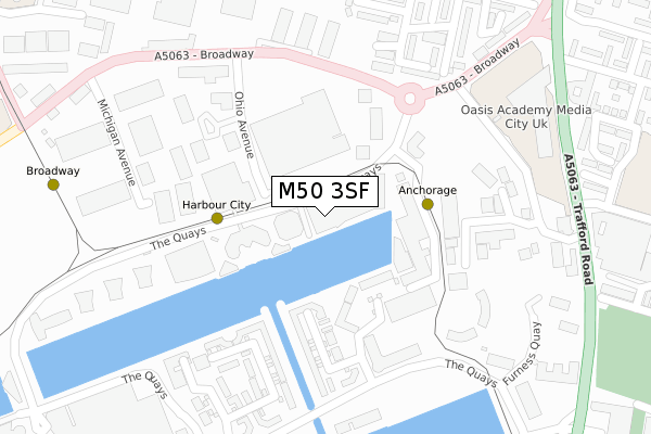 M50 3SF map - large scale - OS Open Zoomstack (Ordnance Survey)