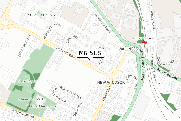 M6 5US map - large scale - OS Open Zoomstack (Ordnance Survey)