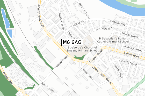 M6 6AG map - large scale - OS Open Zoomstack (Ordnance Survey)