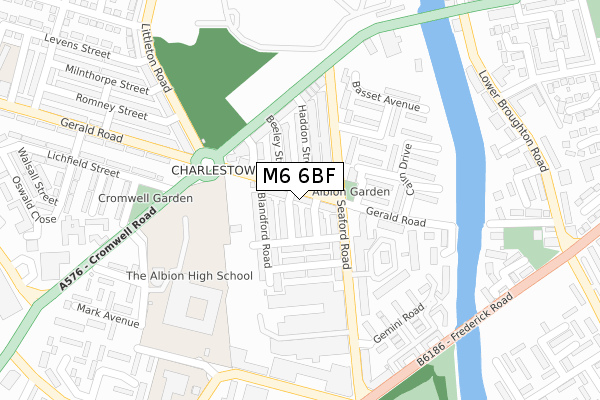 M6 6BF map - large scale - OS Open Zoomstack (Ordnance Survey)