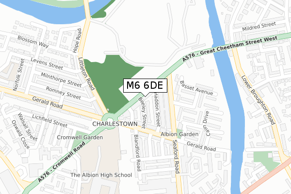 M6 6DE map - large scale - OS Open Zoomstack (Ordnance Survey)