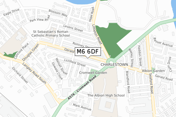 M6 6DF map - large scale - OS Open Zoomstack (Ordnance Survey)