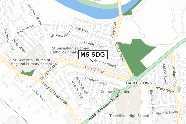 M6 6DG map - large scale - OS Open Zoomstack (Ordnance Survey)