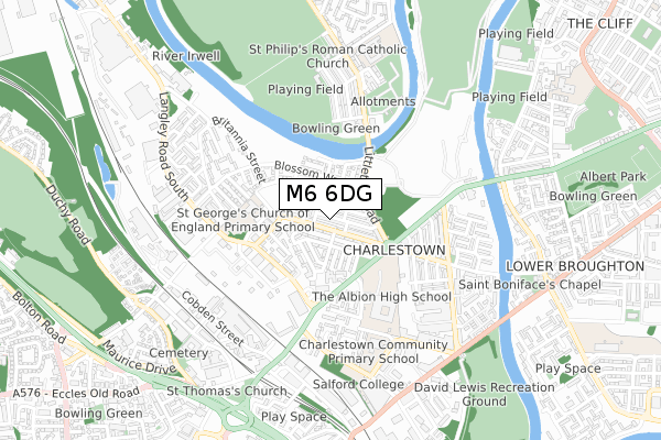 M6 6DG map - small scale - OS Open Zoomstack (Ordnance Survey)