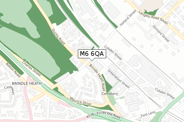 M6 6QA map - large scale - OS Open Zoomstack (Ordnance Survey)