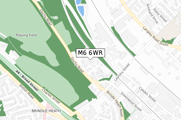 M6 6WR map - large scale - OS Open Zoomstack (Ordnance Survey)