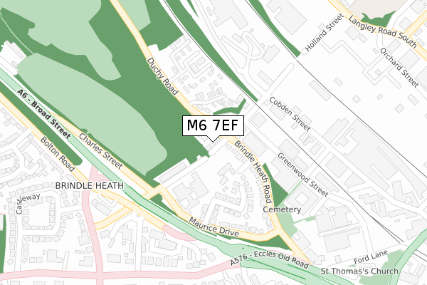 M6 7EF map - large scale - OS Open Zoomstack (Ordnance Survey)