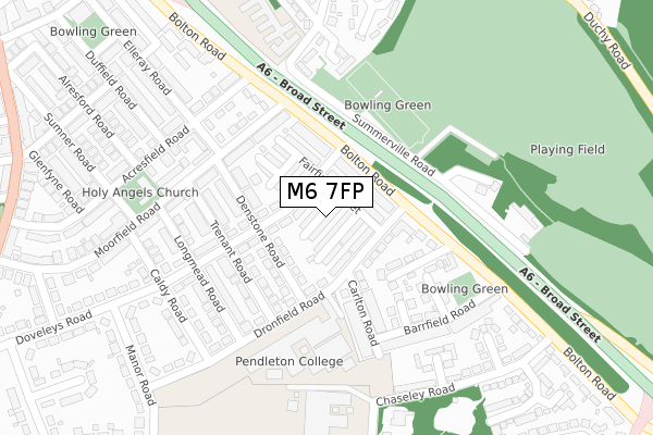 M6 7FP map - large scale - OS Open Zoomstack (Ordnance Survey)