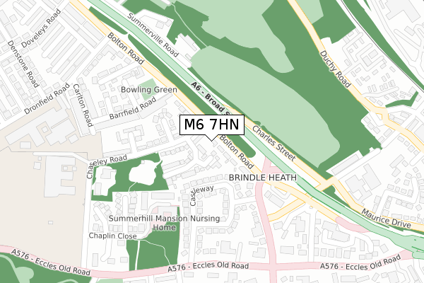 M6 7HN map - large scale - OS Open Zoomstack (Ordnance Survey)