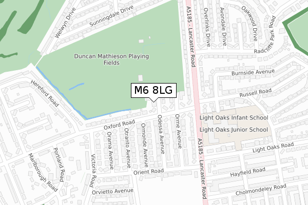 M6 8LG map - large scale - OS Open Zoomstack (Ordnance Survey)