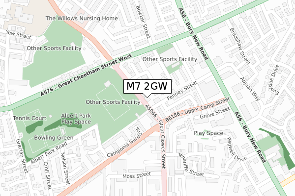 M7 2GW map - large scale - OS Open Zoomstack (Ordnance Survey)