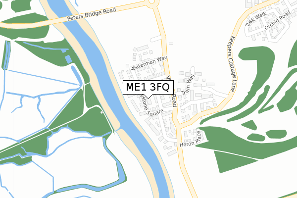 ME1 3FQ map - large scale - OS Open Zoomstack (Ordnance Survey)