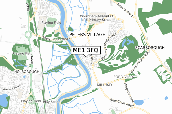 ME1 3FQ map - small scale - OS Open Zoomstack (Ordnance Survey)