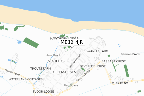 ME12 4JR map - small scale - OS Open Zoomstack (Ordnance Survey)