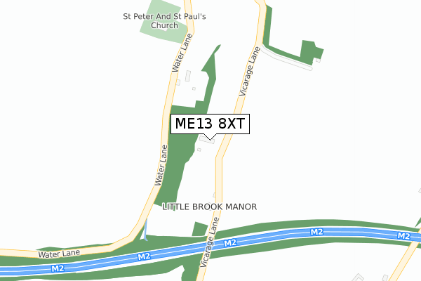 ME13 8XT map - large scale - OS Open Zoomstack (Ordnance Survey)