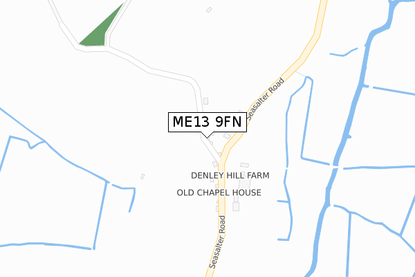 ME13 9FN map - large scale - OS Open Zoomstack (Ordnance Survey)