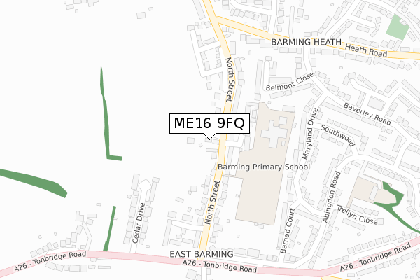 ME16 9FQ map - large scale - OS Open Zoomstack (Ordnance Survey)