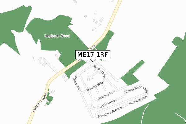 ME17 1RF map - large scale - OS Open Zoomstack (Ordnance Survey)