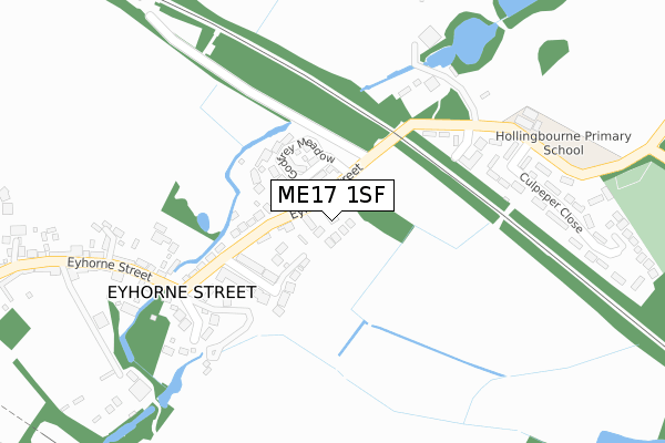 ME17 1SF map - large scale - OS Open Zoomstack (Ordnance Survey)