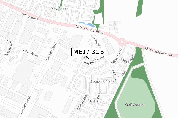 ME17 3GB map - large scale - OS Open Zoomstack (Ordnance Survey)