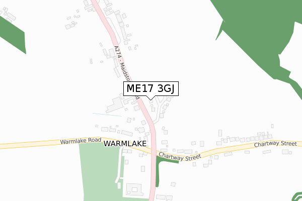 ME17 3GJ map - large scale - OS Open Zoomstack (Ordnance Survey)