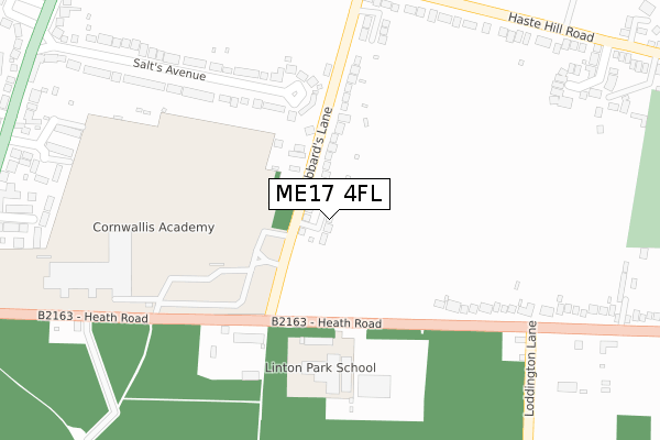 ME17 4FL map - large scale - OS Open Zoomstack (Ordnance Survey)