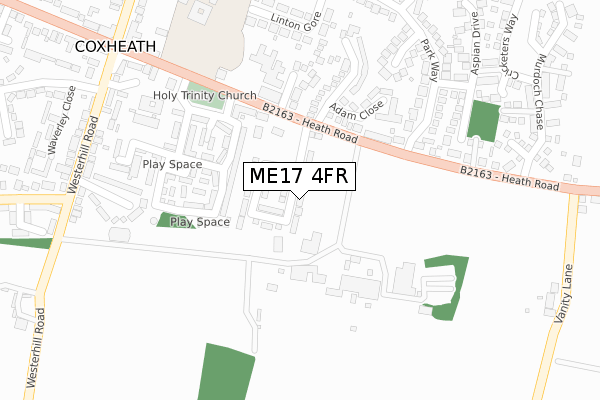 ME17 4FR map - large scale - OS Open Zoomstack (Ordnance Survey)