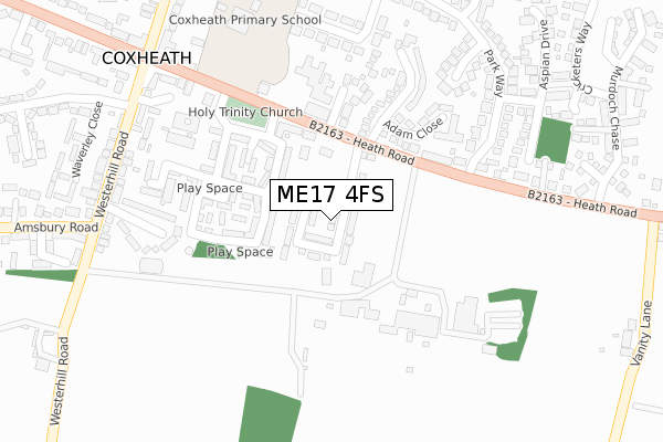 ME17 4FS map - large scale - OS Open Zoomstack (Ordnance Survey)